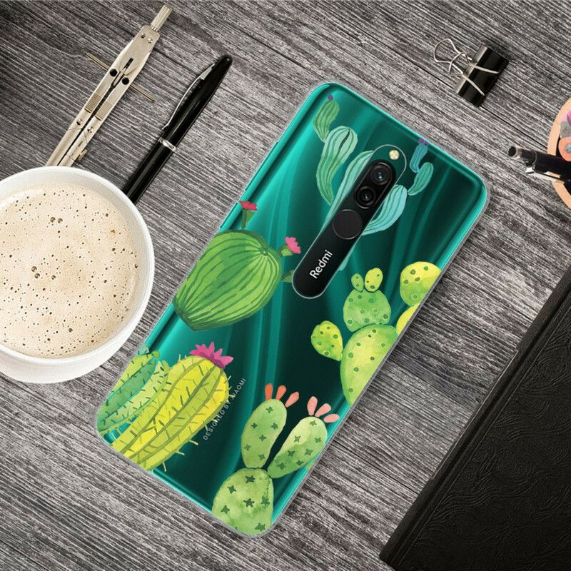 Deksel Til Xiaomi Redmi 8 Kaktus Akvarell