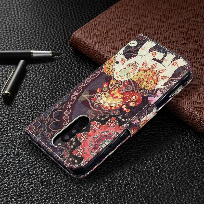 Folio Deksel Til Xiaomi Redmi 8 Indiske Elefanter