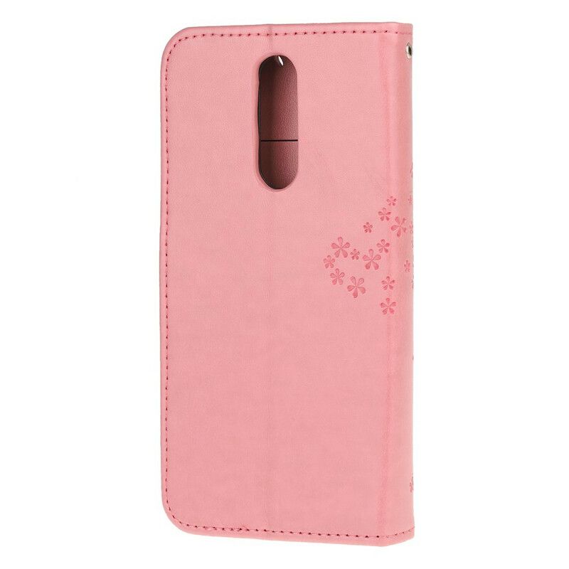 Folio Deksel Til Xiaomi Redmi 8 Med Kjede Tre Og Ugler