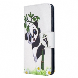 Folio Deksel Til Xiaomi Redmi 8 Panda På Bambus