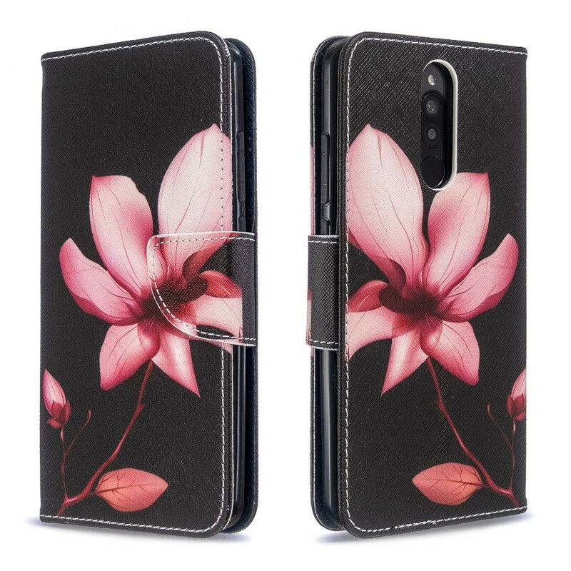 Folio Deksel Til Xiaomi Redmi 8 Rosa Blomst