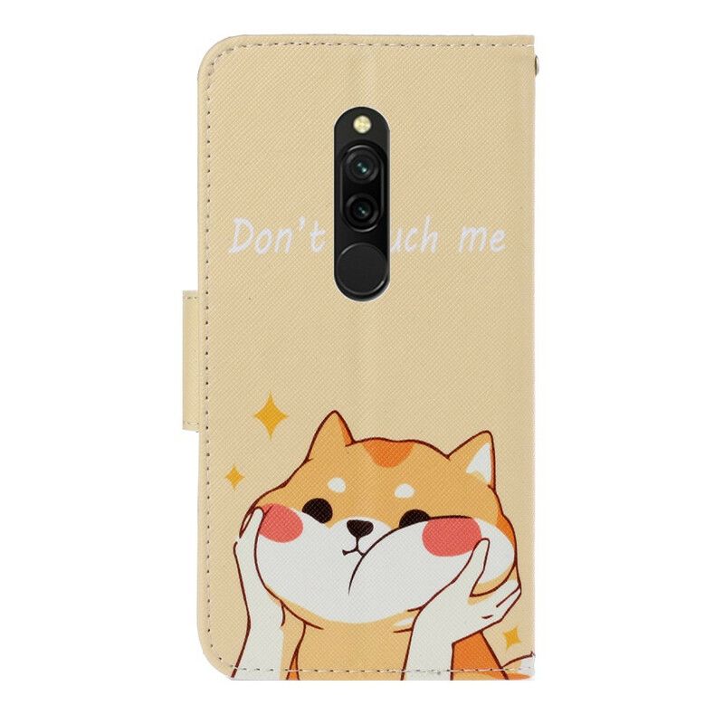 Lærdeksel Til Xiaomi Redmi 8 Med Kjede Ikke Rør Meg Strappy Cat