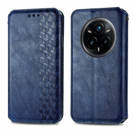 Folio Deksel Lær Realme 14 Pro 5g Mobildeksel Diamantkant I Semsket Skinn