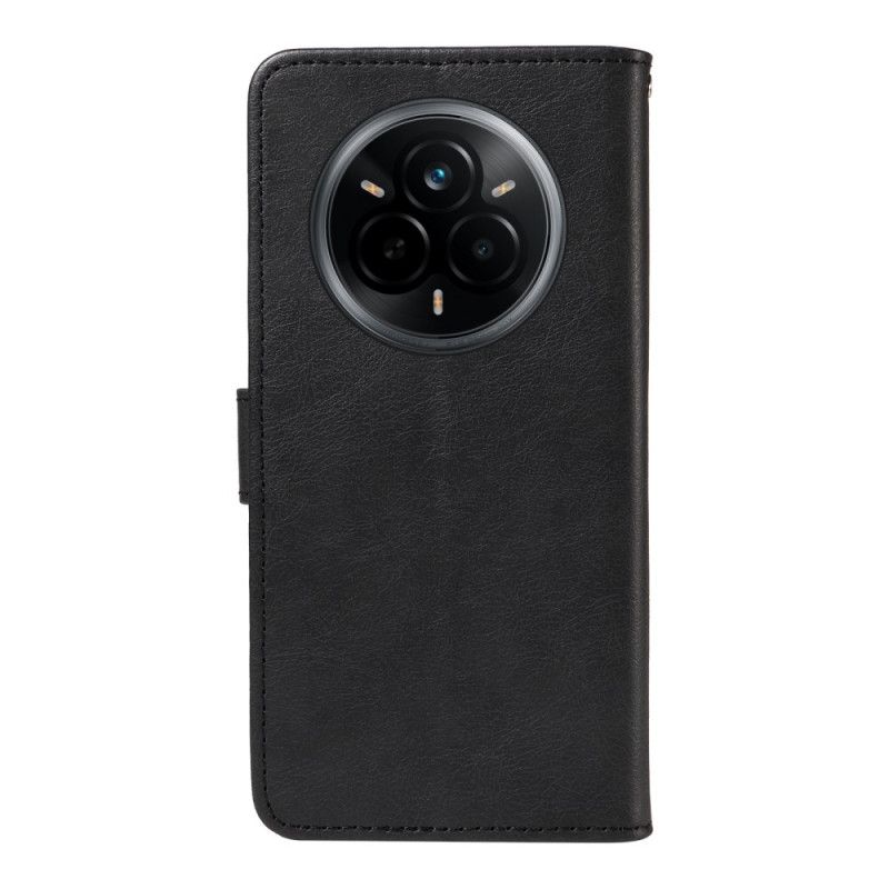 Folio Deksel Realme 14 Pro 5g Ensfarget Kunstskinn Beskyttelse Deksel