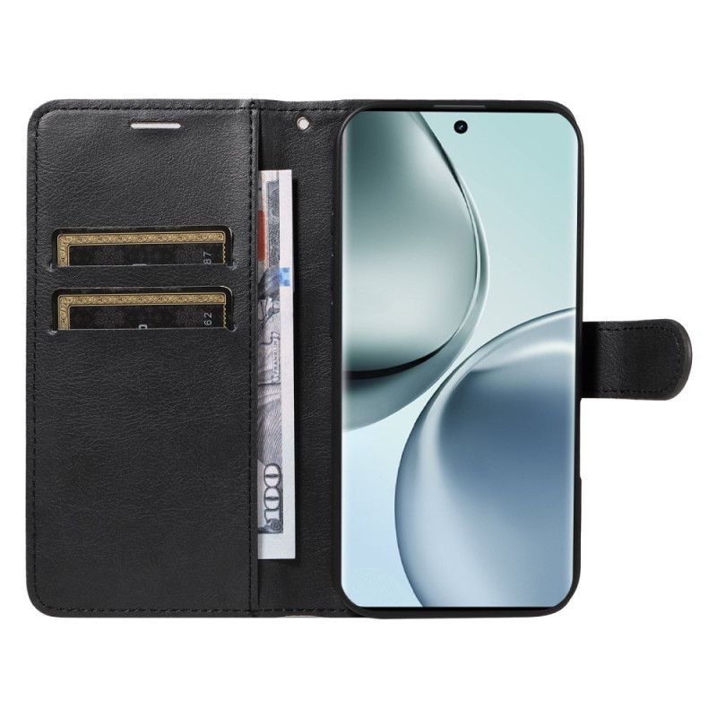 Folio Deksel Realme 14 Pro 5g Ensfarget Kunstskinn Beskyttelse Deksel