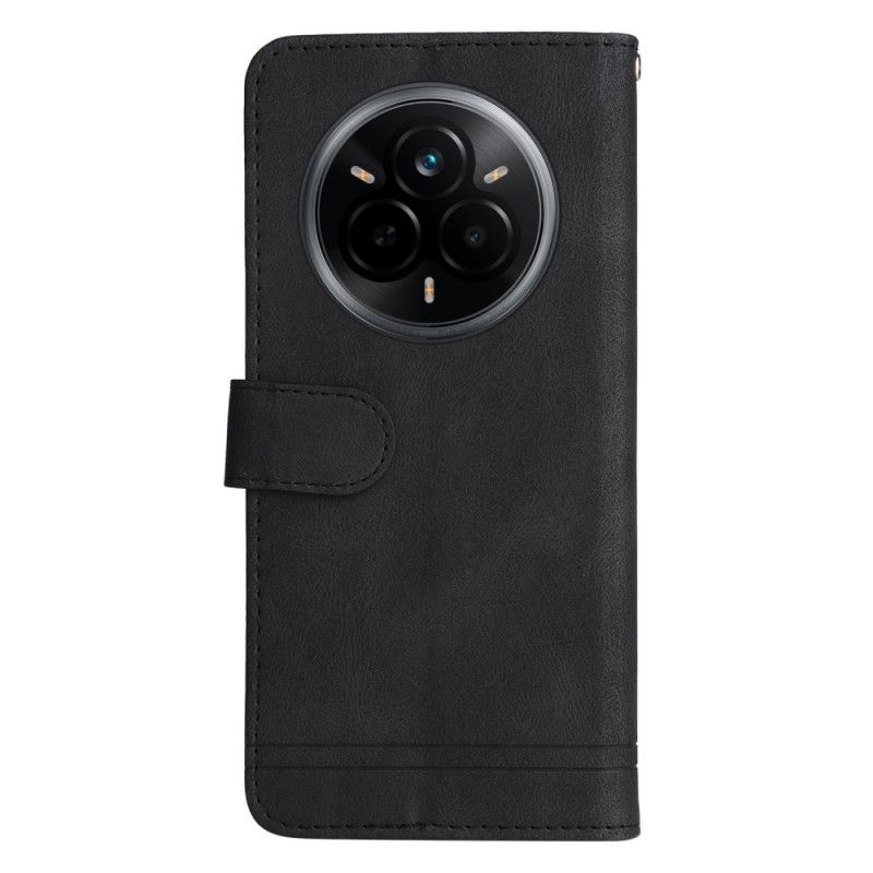 Folio Deksel Realme 14 Pro 5g Naglete Semsket Skinn-effekt