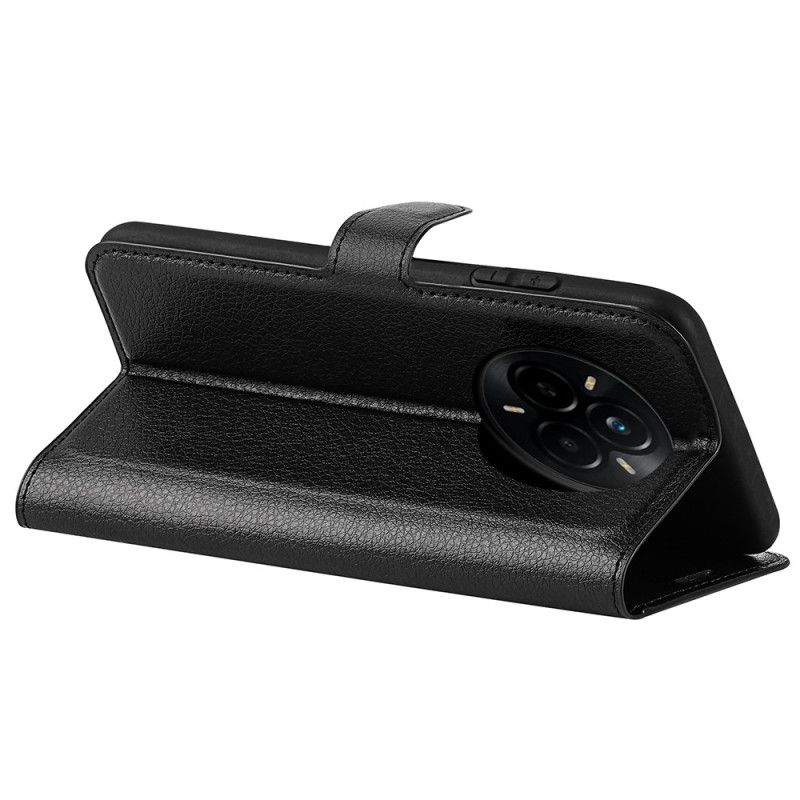 Lærdeksel Folio Deksel Realme 14 Pro 5g Mobildeksel Klassisk Litchi-imitert Skinn