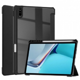 Beskyttelse Deksel Til Huawei MatePad 11 Imitert Skinn Og Gjennomsiktig Rygg
