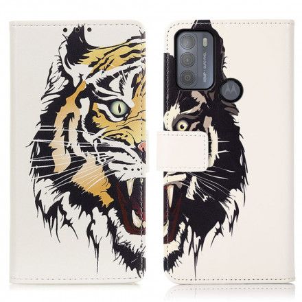 Folio Deksel Til Moto G50 Hedtig Tiger