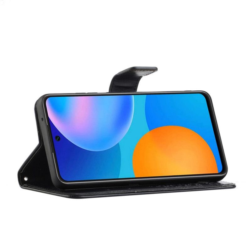 Folio Deksel Til Samsung Galaxy M52 5G Med Kjede Tre Og Ugler