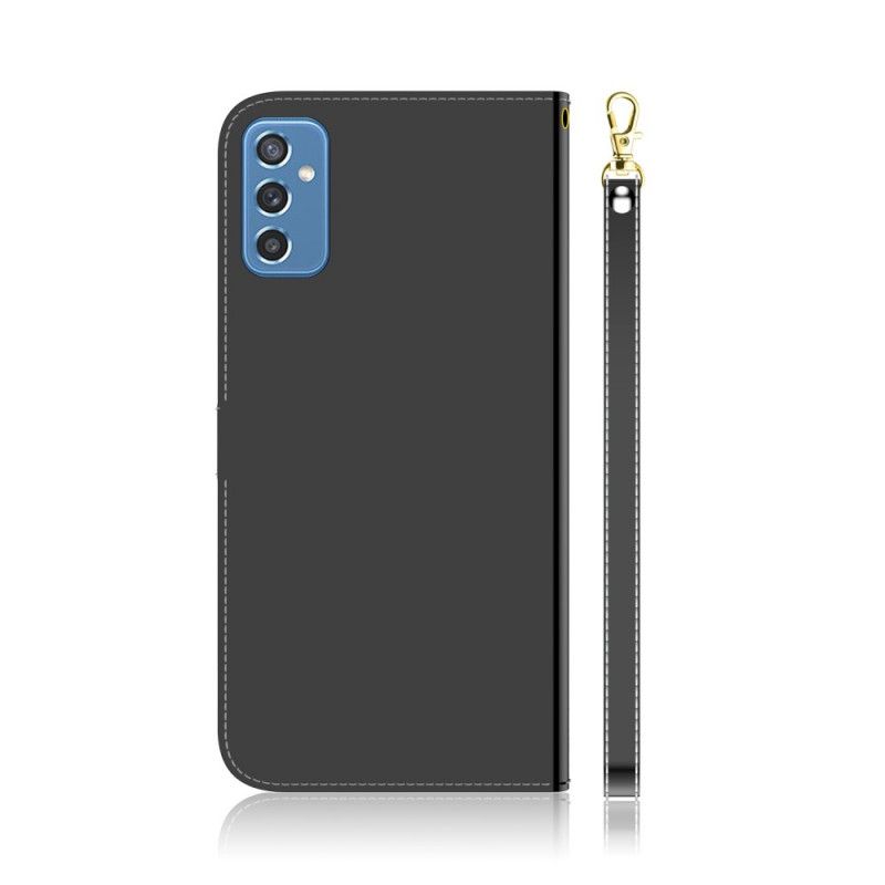 Lærdeksel Til Samsung Galaxy M52 5G Speil Kunstskinn
