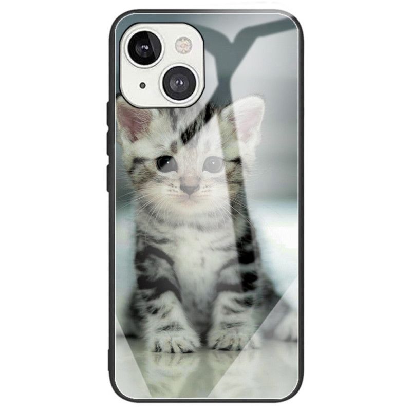 Deksel Til iPhone 14 Kattunge I Herdet Glass