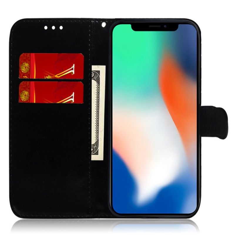 Folio Deksel Til iPhone 14 Faux Leather Cover Speil