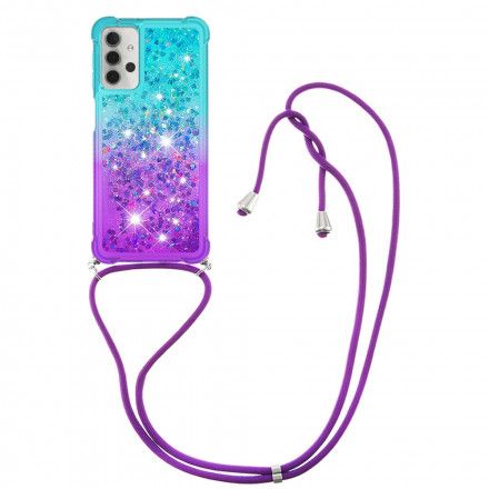 Deksel Til Samsung Galaxy A32 5G Silikonglitter Og Ledning