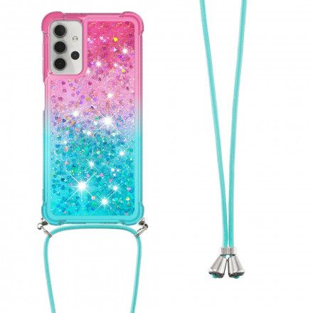Deksel Til Samsung Galaxy A32 5G Silikonglitter Og Ledning