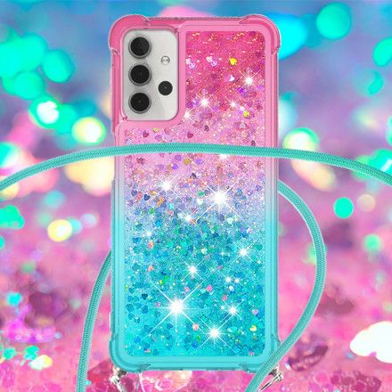 Deksel Til Samsung Galaxy A32 5G Silikonglitter Og Ledning