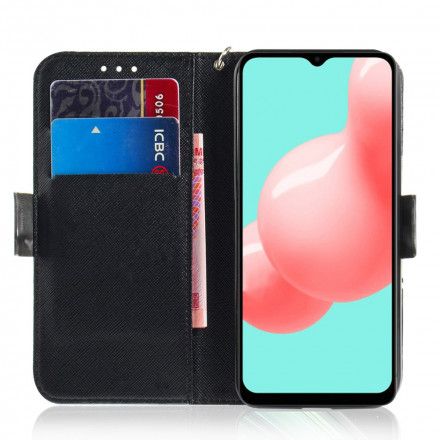 Folio Deksel Til Samsung Galaxy A32 5G Med Kjede Masterful Strappy Mandala