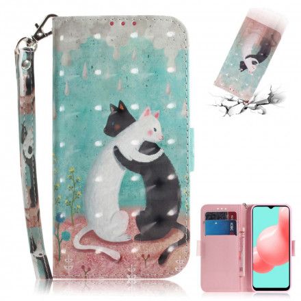 Folio Deksel Til Samsung Galaxy A32 5G Med Kjede Thong Cat Friends