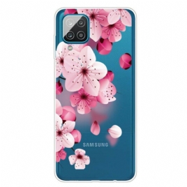Deksel Til Samsung Galaxy M12 / A12 Små Rosa Blomster