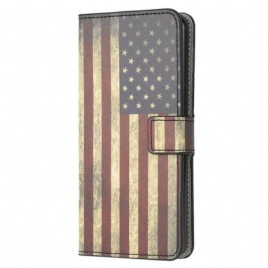 Folio Deksel Til Samsung Galaxy M12 / A12 Amerikansk Flagg