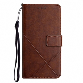 Folio Deksel Til Samsung Galaxy M12 / A12 X Design Geo Leather Style