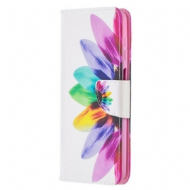 Lærdeksel Til Samsung Galaxy M12 / A12 Akvarell Blomst