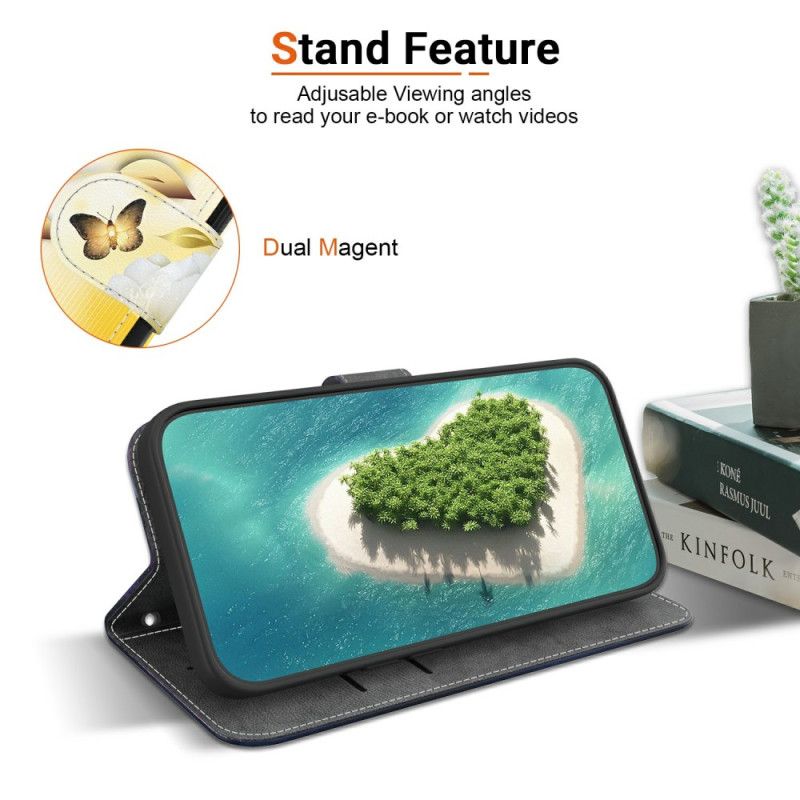 Folio Deksel Oppo Reno 13 Pro 5g Hvite Sommerfugler Og Hvite Blomster