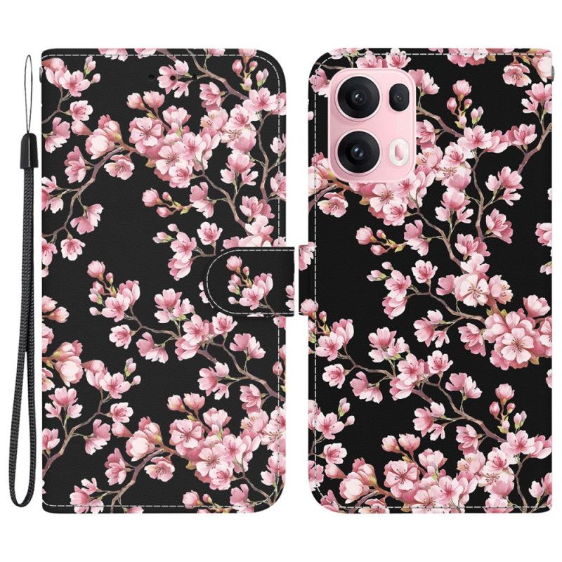 Folio Deksel Oppo Reno 13 Pro 5g Plommeblomster