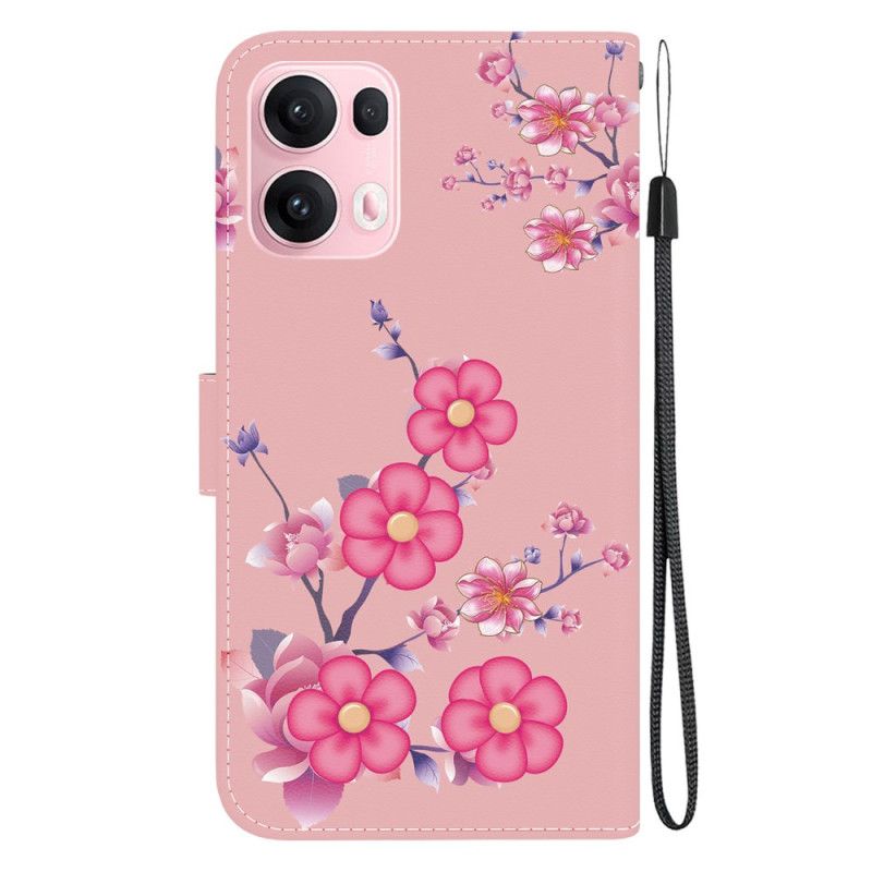 Folio Deksel Oppo Reno 13 Pro 5g Sakura-mønster