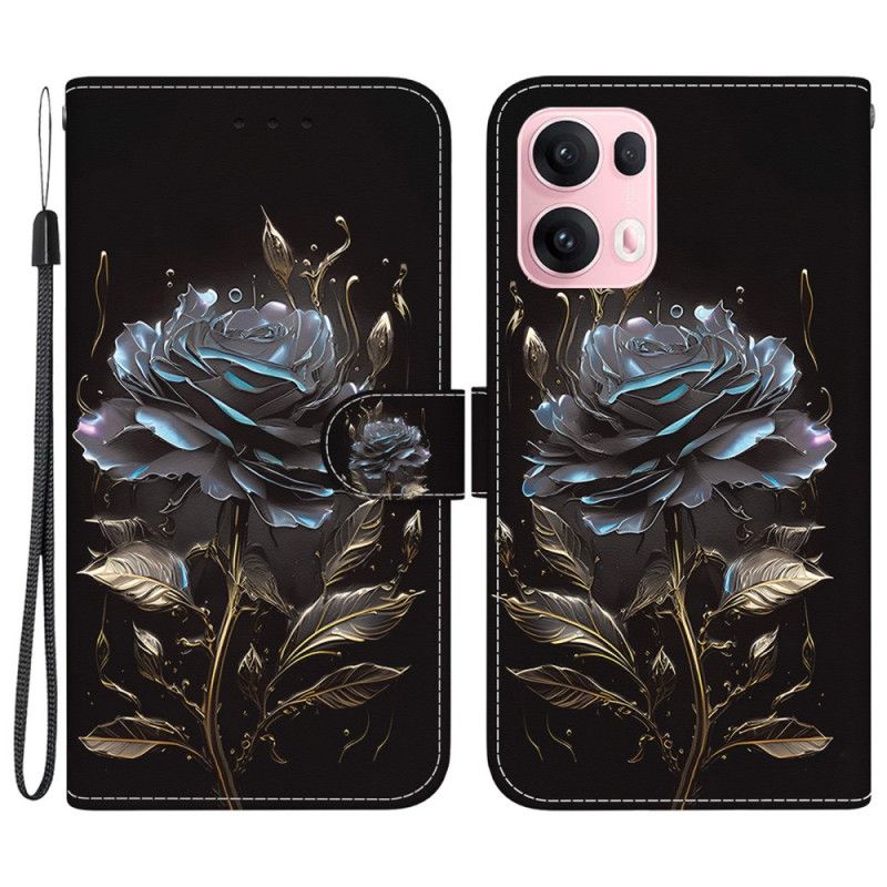 Folio Deksel Oppo Reno 13 Pro 5g Svart Rose