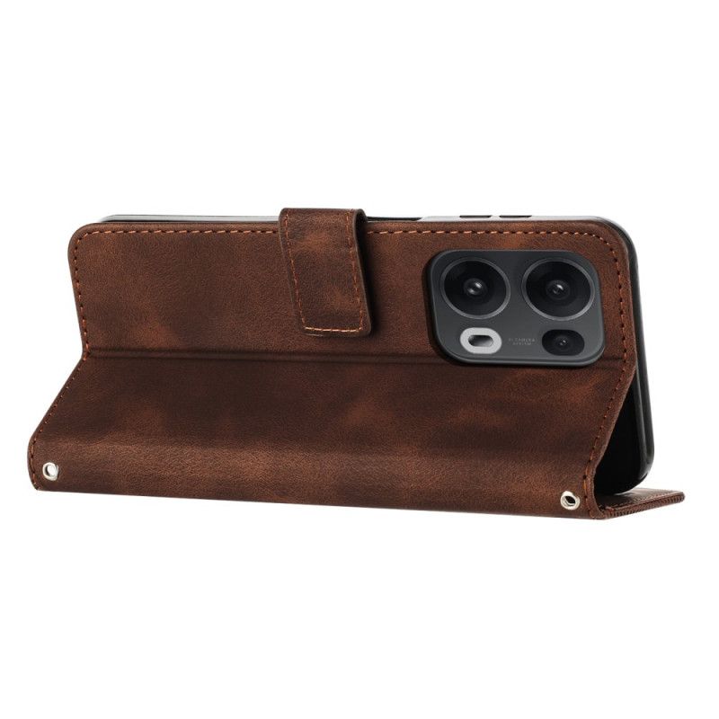 Lærdeksel Folio Deksel Oppo Reno 13 Pro 5g Mobildeksel Linjer