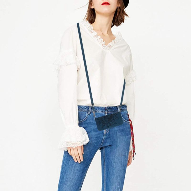 Lærdeksel Folio Deksel Oppo Reno 13 Pro 5g Mobildeksel Solsikketrykk Med Skulderstropp