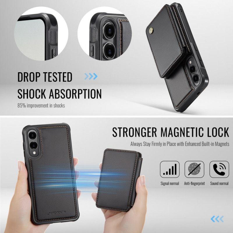 Deksel Samsung Galaxy S25 5g Edge Avtakbar Magnetisk Kortholder Fra Jeehood Beskyttelse Deksel