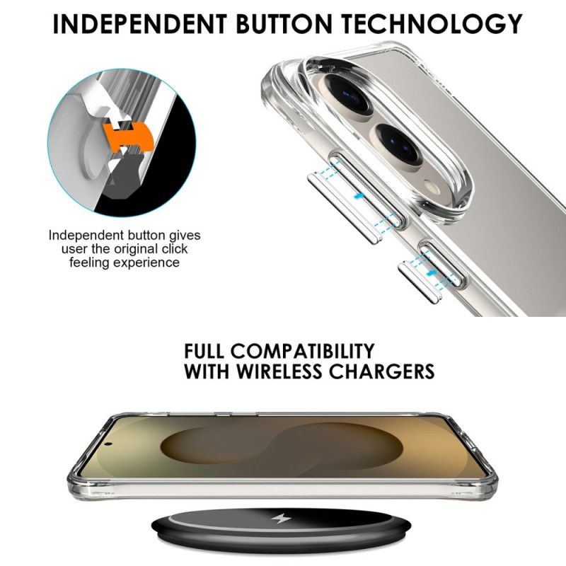 Deksel Samsung Galaxy S25 5g Edge Forsterket Gjennomsiktig