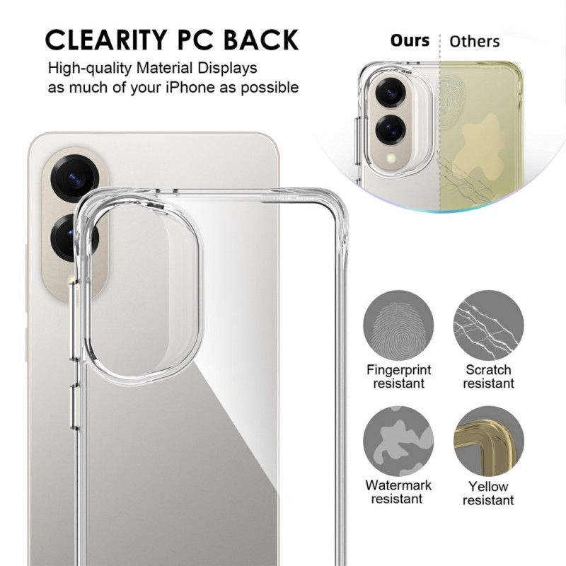 Deksel Samsung Galaxy S25 5g Edge Forsterket Gjennomsiktig