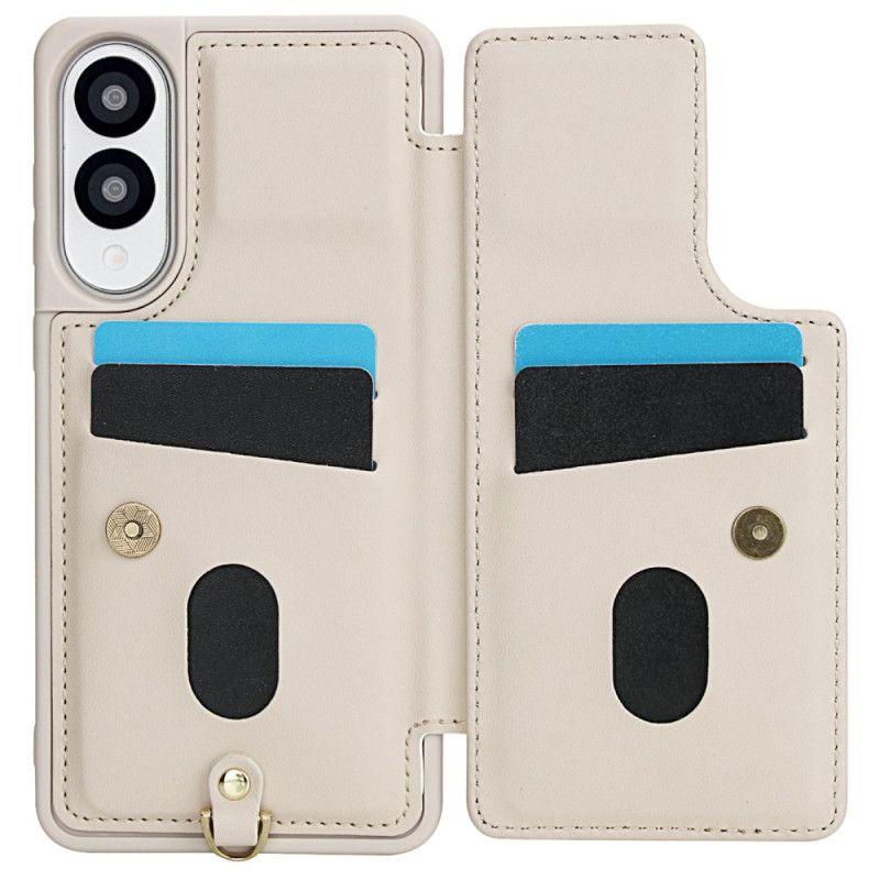 Deksel Samsung Galaxy S25 5g Edge Kortholder Med Blomstermotiv Og Snor