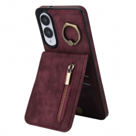 Deksel Samsung Galaxy S25 5g Edge Lommebok Med Glidelås Og Rfid-teknologi