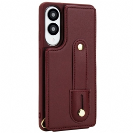 Deksel Til Samsung Galaxy S25 5g Edge Kortholder Med Stropp Og Skulderstropp