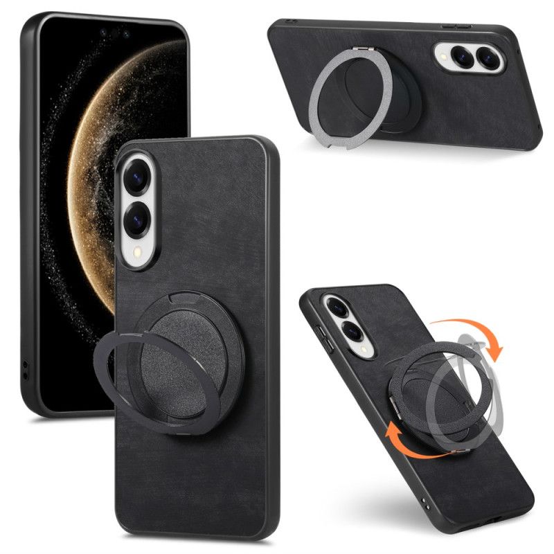 Deksel Til Samsung Galaxy S25 5g Edge Semsket Skinneffekt Med Roterende Stativ