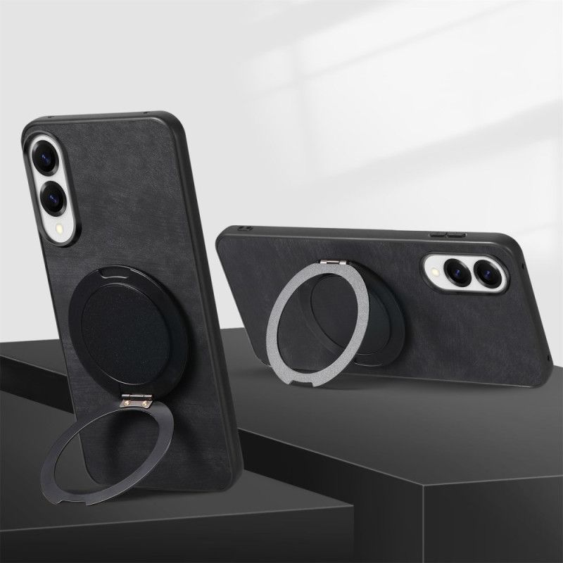 Deksel Til Samsung Galaxy S25 5g Edge Semsket Skinneffekt Med Roterende Stativ