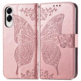 Folio Deksel Samsung Galaxy S25 5g Edge Barokk Sommerfugl Med Håndleddsstropp