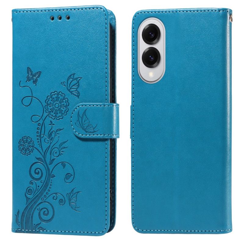Folio Deksel Samsung Galaxy S25 5g Edge Blomsterprint