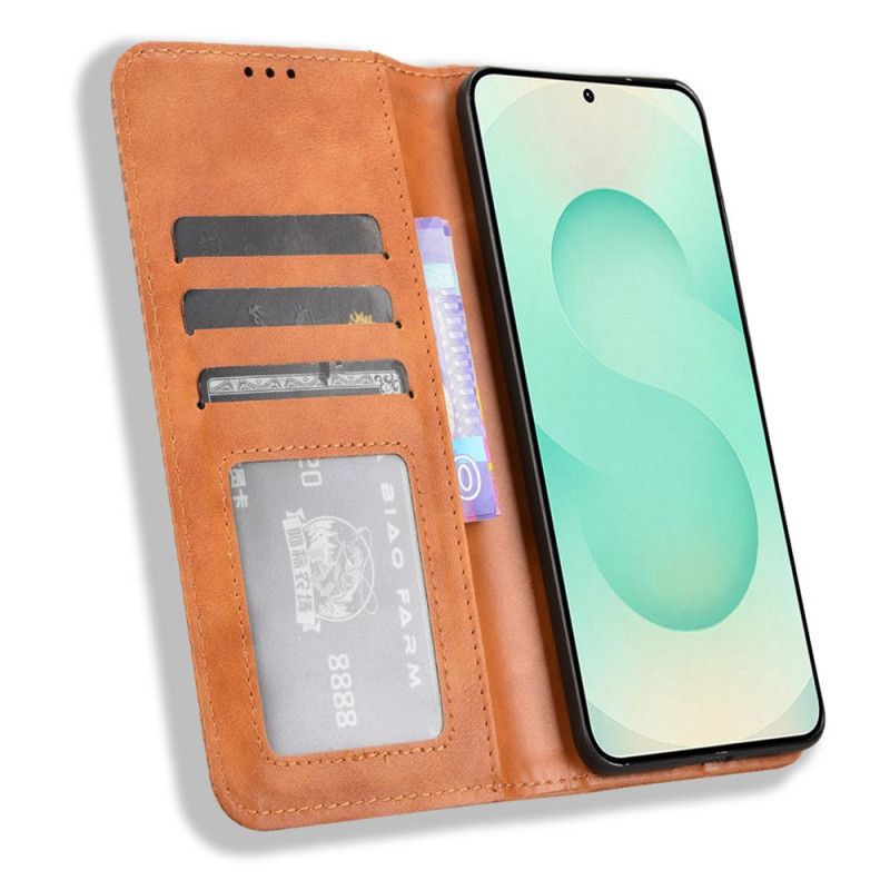 Folio Deksel Samsung Galaxy S25 5g Edge Frieze Vintage Beskyttelse Deksel