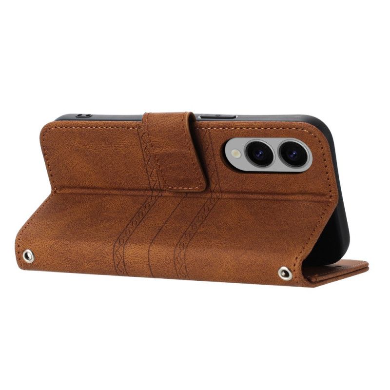 Folio Deksel Samsung Galaxy S25 5g Edge Stroppfries Beskyttelse Deksel