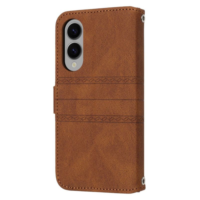 Folio Deksel Samsung Galaxy S25 5g Edge Stroppfries Beskyttelse Deksel