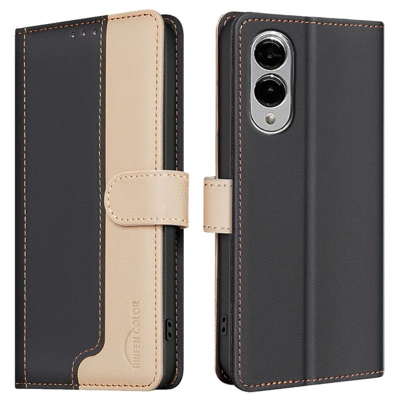 Folio Deksel Samsung Galaxy S25 5g Edge Tofarget Binfen-farge Beskyttelse Deksel