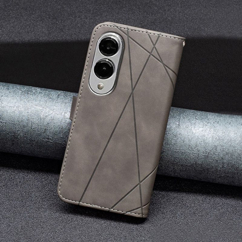 Folio Deksel Til Samsung Galaxy S25 5g Edge Geometrisk Mønster Binfen-farge