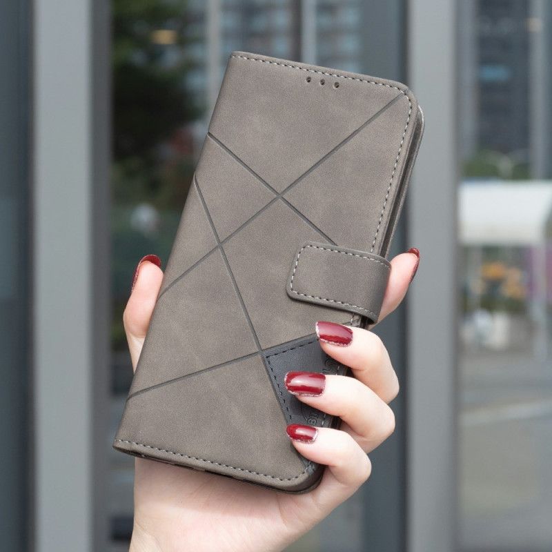 Folio Deksel Til Samsung Galaxy S25 5g Edge Geometrisk Mønster Binfen-farge