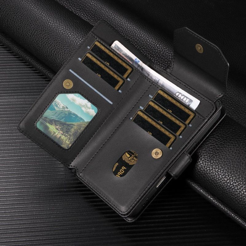 Folio Deksel Til Samsung Galaxy S25 5g Edge Kortholder Og Håndleddsstropp