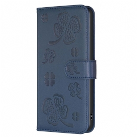 Lærdeksel Folio Deksel Samsung Galaxy S25 5g Edge Kløvermønster